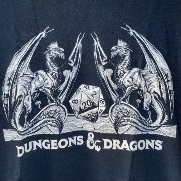 Dungeons and Dragons‎ Dice T-Shirt Mens large black graphic black short * - Picture 4 of 9